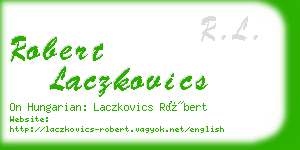 robert laczkovics business card